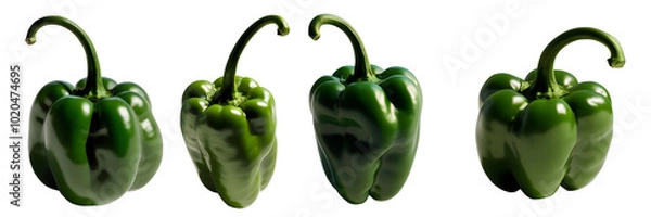 Obraz Green chili set isolated