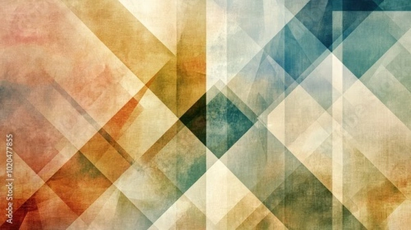 Fototapeta A modern abstract background featuring transparent geometric shapes arranged in a stunning, harmonious pattern