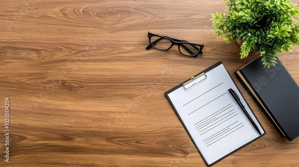 Obraz Immigration Visa Application Form on Desk