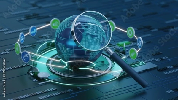 Fototapeta SEO Optimization 3D Concept Illustration