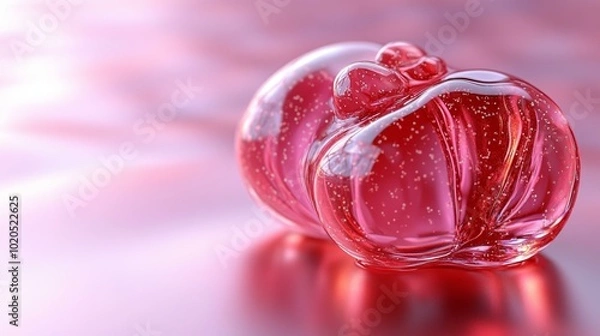 Fototapeta Clear and Frosted Gummy Candy, Refreshing Sweet Treat