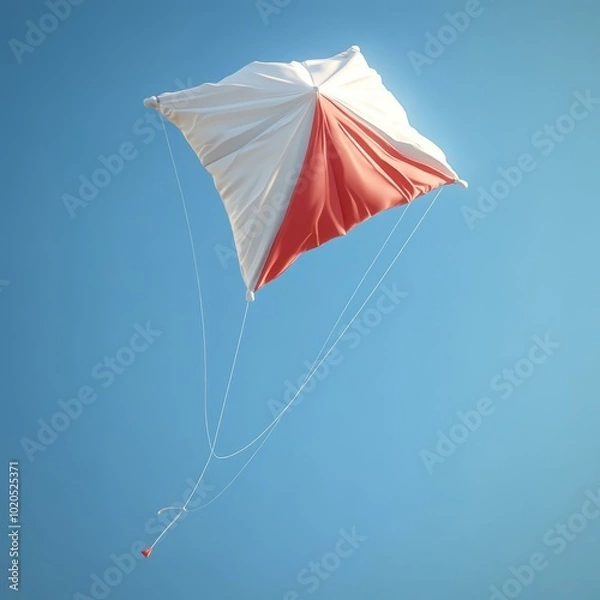 Obraz Red and White Kite in the Sky