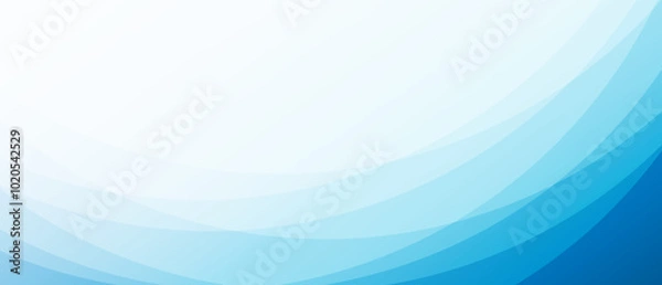 Obraz  Blue curved abstract background 