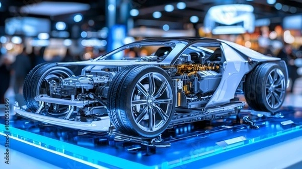Obraz Detailed Hybrid Powertrain Cross Section Model