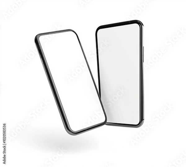 Fototapeta Mobile Phone Mockup, Tablet Mockup, Blank Screen Mockup, Device Mockup Template, Smartphone Mockup, Digital Screen Display, Phone Tab Mockup, Tablet Screen Mockup, Blank Mobile Display, Device Screen 