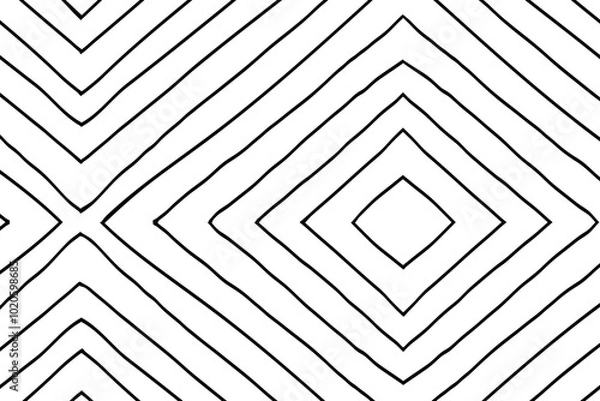 Fototapeta Striped doodle pattern png, transparent background, simple ink design