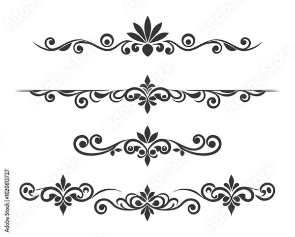 Fototapeta Elegant Flourish Ornaments