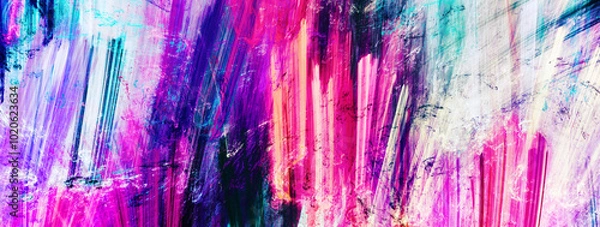Fototapeta Bright smears art wallpaper. Dynamic color smears. Abstract cool color background. Artistic texture. Modern paint pattern. Fractal artwork for creative graphic design