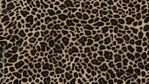 Obraz leopard texture dark background real hair modern design