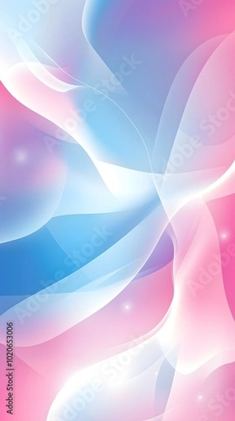 Fototapeta Blurred background in pastel colors, with a gradient of blue and pink, light sky blue and soft yellow