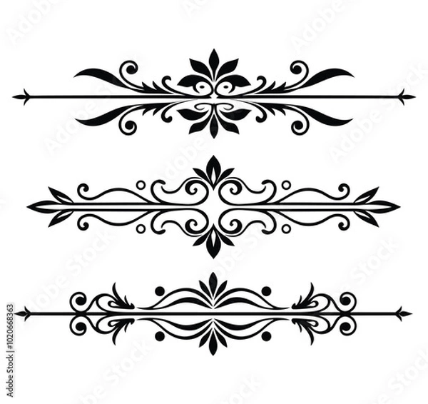 Fototapeta Decorative Flourish Borders