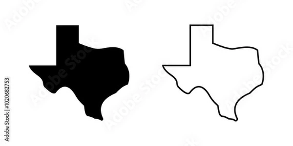 Fototapeta Texas map icon transparent.