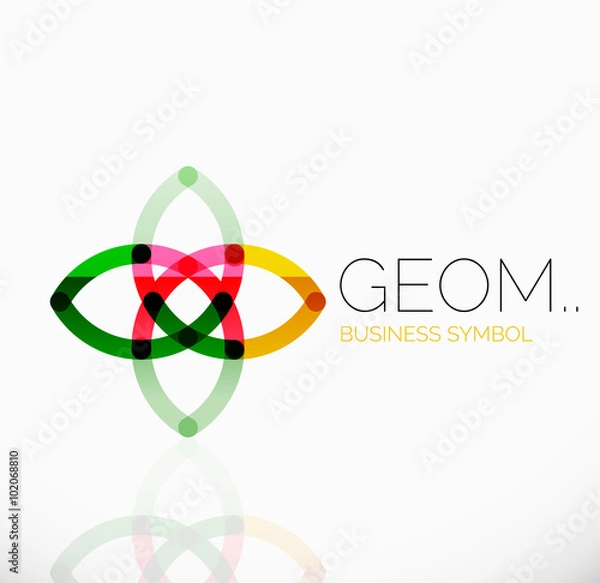 Fototapeta Logo, linear abstract geometric icon