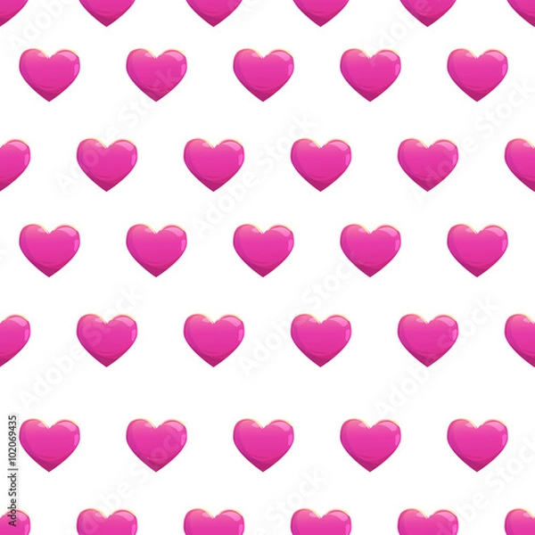 Fototapeta Seamless pattern with hearts.