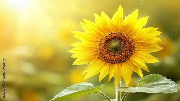 Obraz Bright Sunflower in Soft Natural Light