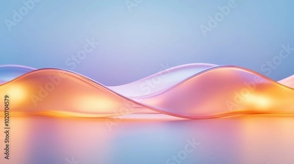 Obraz Vibrant abstract landscape with flowing waves of color
