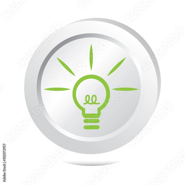 Fototapeta Bulb, idea sign button icon