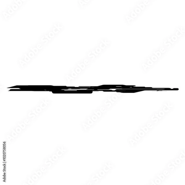 Fototapeta black vector underlines, marker lines and squiggles.