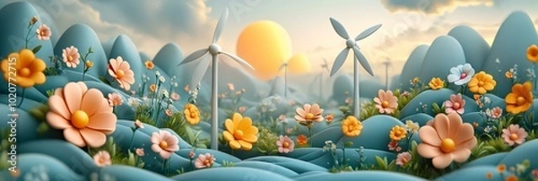 Obraz Utopian Environment Illustration