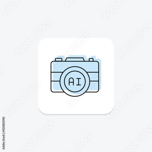 Fototapeta AI Photography color shadow thinline icon , vector, pixel perfect, illustrator file