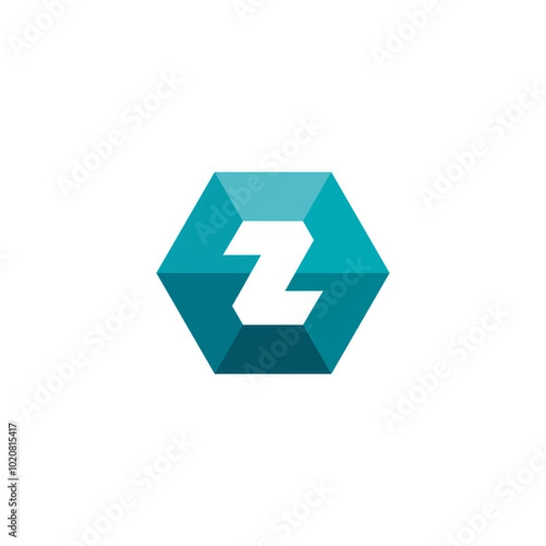 Obraz Letter Z Hexagon Logo design vector template