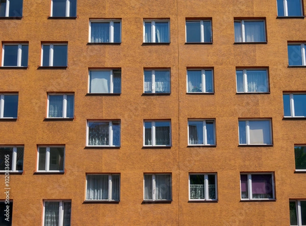 Obraz Plastic windows in a residential building