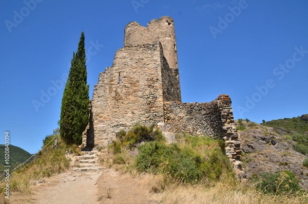 Fototapeta RUINES DES CHÂTEAUX CATHRES DE LASTOURS XII-XIII éme SIÈCLE