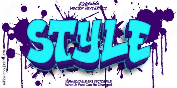 Obraz Style  Vector Text Effect Editable Alphabet Grafiti Urban Street Spray City