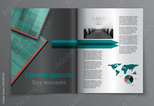 Fototapeta Magazine layout. Vector
