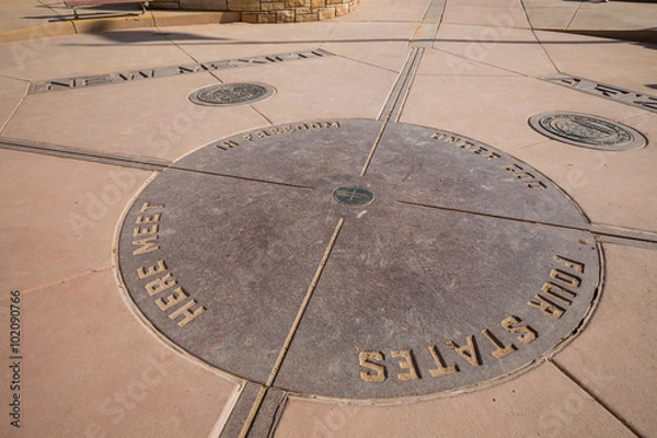Fototapeta FOUR CORNERS MONUMENT, USA - AUGUST 27: Views of the Four Corner
