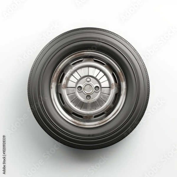 Fototapeta wheel on white background.