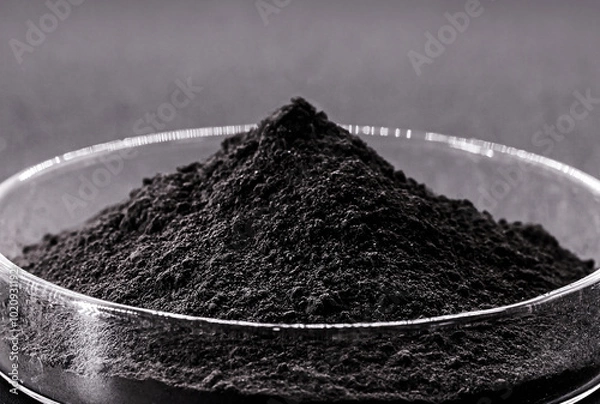 Fototapeta Leonardite extract, humic and fulvic acids used to improve soil structure, retain nutrients, and promote a healthy microbiota.