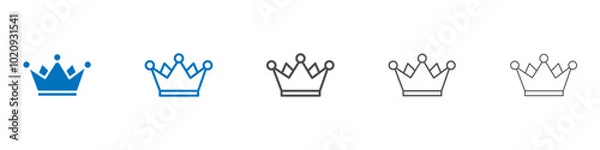Fototapeta Crown icon Isolated flat vector in outline
