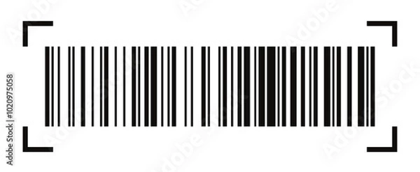 Fototapeta Barcode png, Realistic barcode, Barcode icon, Barcode in transparent background