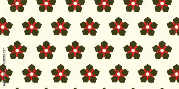 Obraz Unique pattern with cherry blossom and circle motif