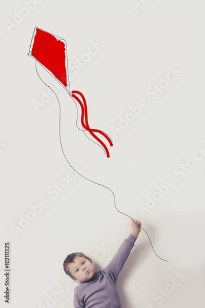 Obraz child with a kite