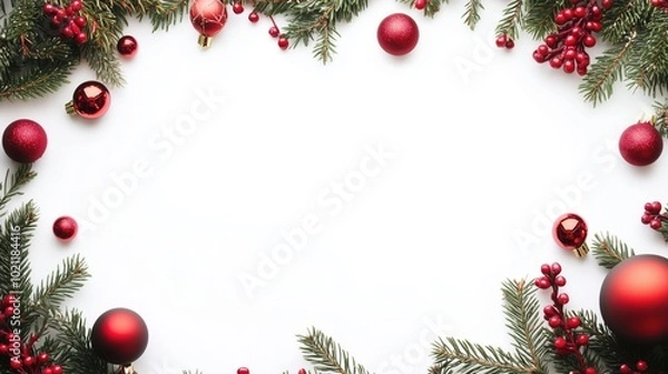 Obraz Christmas ornament decoration white background