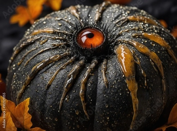 Obraz A chilling wind rustles Halloween leaves