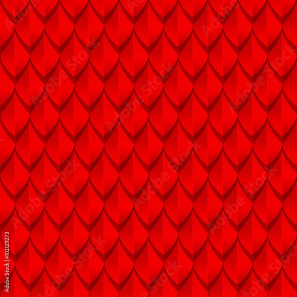 Obraz Red dragon scales seamless background texture