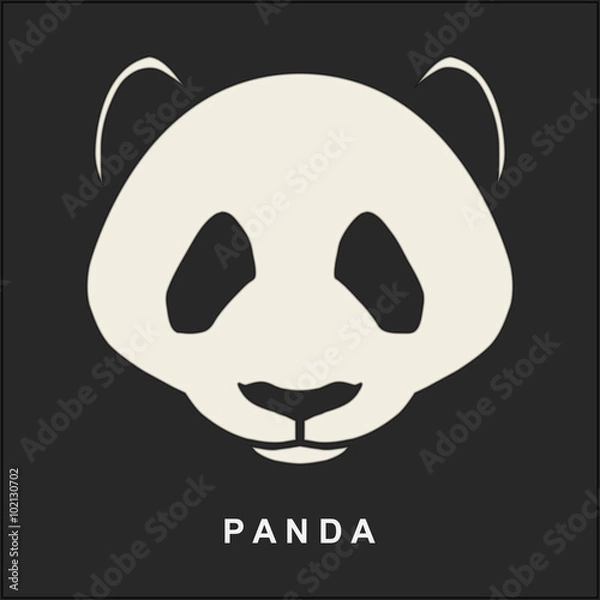 Fototapeta Grafika wektorowa chińskiego misia Panda. Słodki pysk misia.