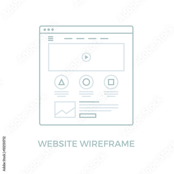 Fototapeta Szkielet witryny linii