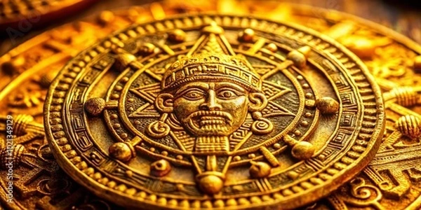 Obraz Discover the Allure of Aztec Gold Coin: A Glimpse into Ancient Wealth and Cultural Significance in a Stunning