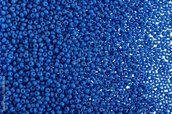 Fototapeta Blue glass beads background