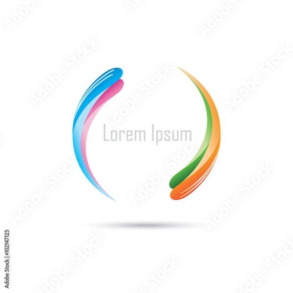 Obraz colorful sphere logo