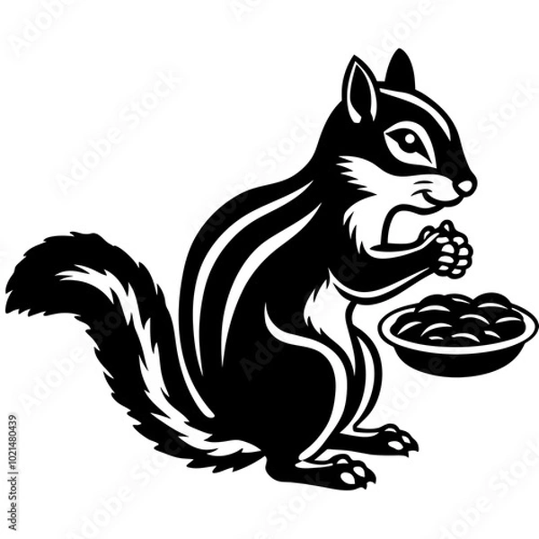 Fototapeta squirrel on a branch