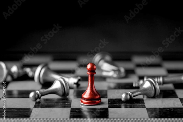 Obraz Chess business concept, leader & success