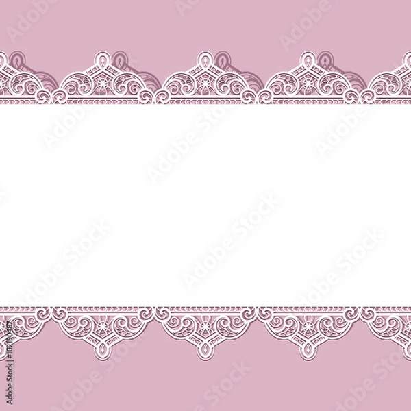 Obraz Decorative frame with border lace ornament