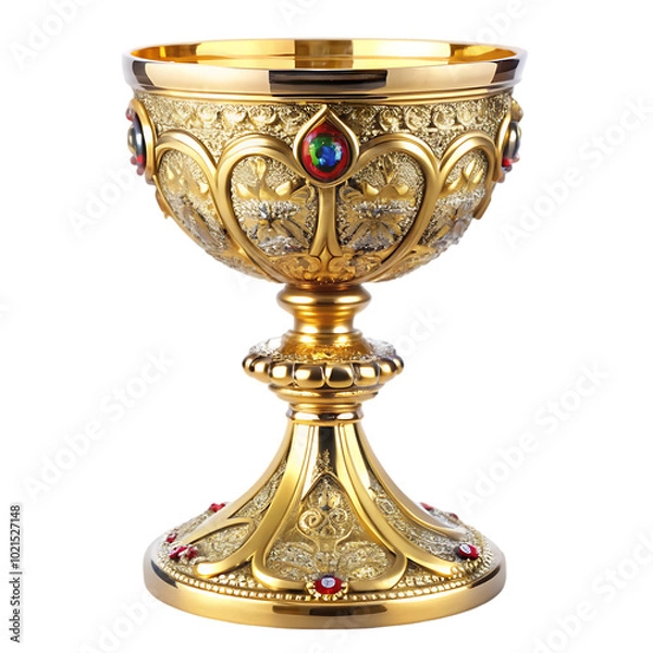 Fototapeta golden cup isolated on white