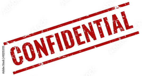 Obraz Poufne pieczęć czerwony grunge