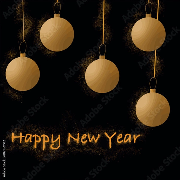 Obraz vector graphics, illustration on the New Year theme
